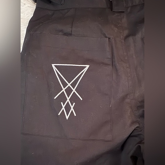 Dolls Kill Marilyn Manson Black Graphic Cargo Pants - Picture 7 of 12